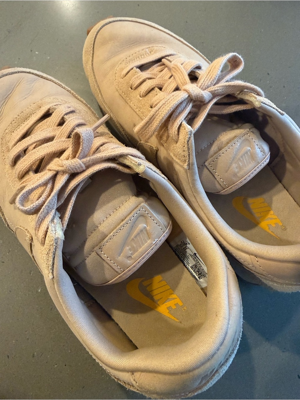 Nike Women's Light Tan Suede Athletic Sneakers